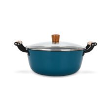 Fissman Emaliuotas ketaus puodas su stikliniu dangčiu SEAGREEN 28 cm 4015