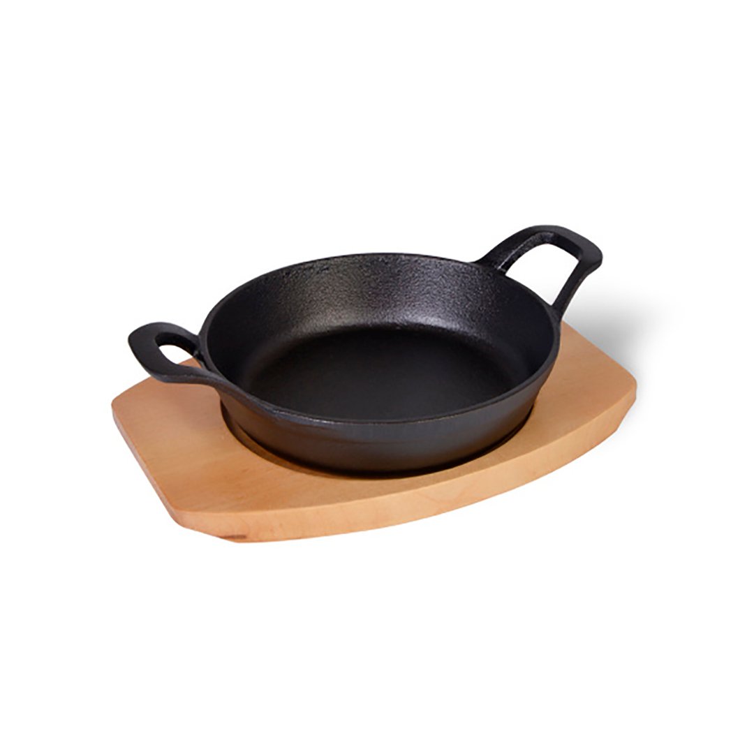 Fissman Ketaus serviravimo keptuvė ant medinio stovo 15см 4131