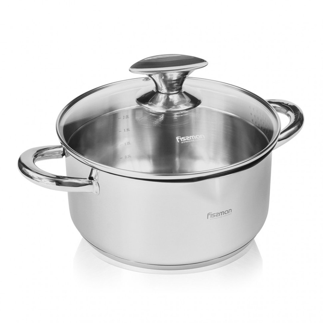 Fissman Puodas su dangčiu skysčio nukošimui ELEGANCE 20cm 5492