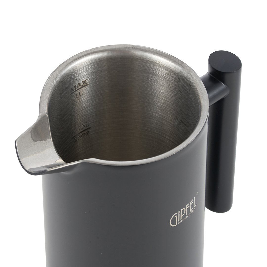 Gipfel Kavinukas su stūmokliu Deluxe Black 1000 ml 52423 - Image 2